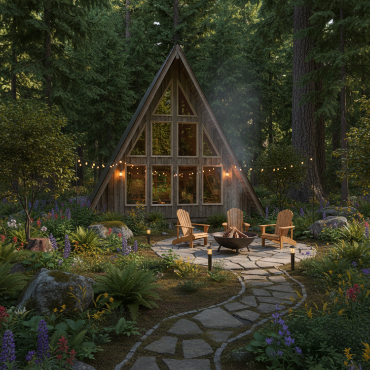 Stunning Landscaping Ideas to Frame Your A-Frame Cabin